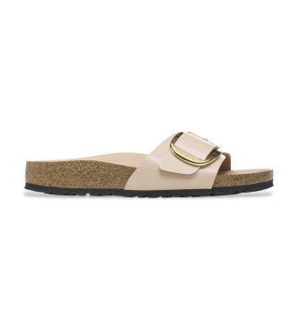Sandalias de Piel Madrid Big Buckle (Ajuste Estrecho) beige