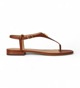Sandalias Everley II de piel cruzada marrón