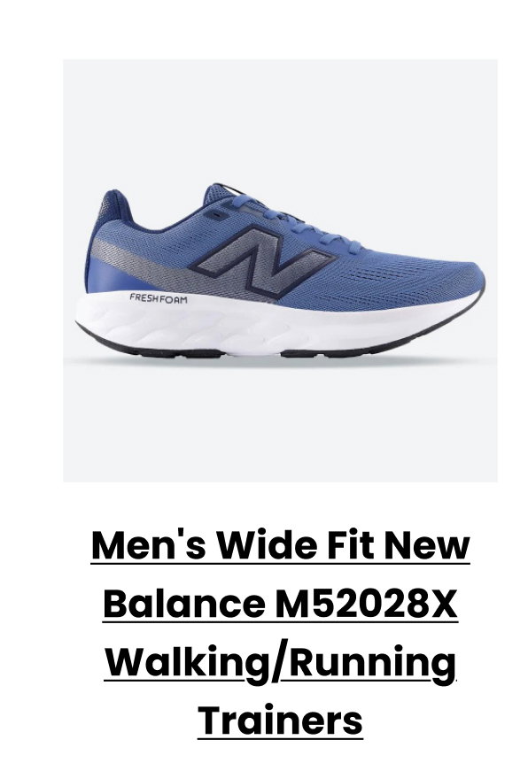Men's Wide Fit New Balance M52028X Walking/Running Trainers - Fresh Foam