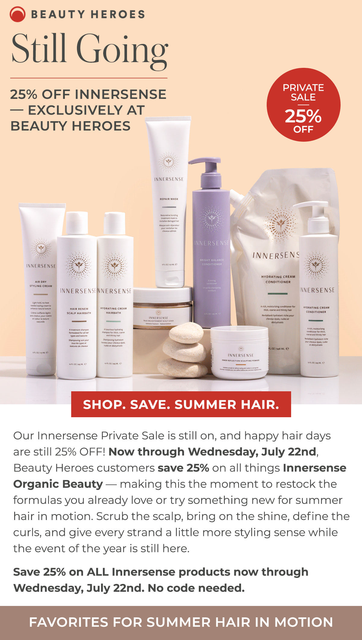 Still Going | 25% OFF Innersense — Exclusively at Beauty Heroes