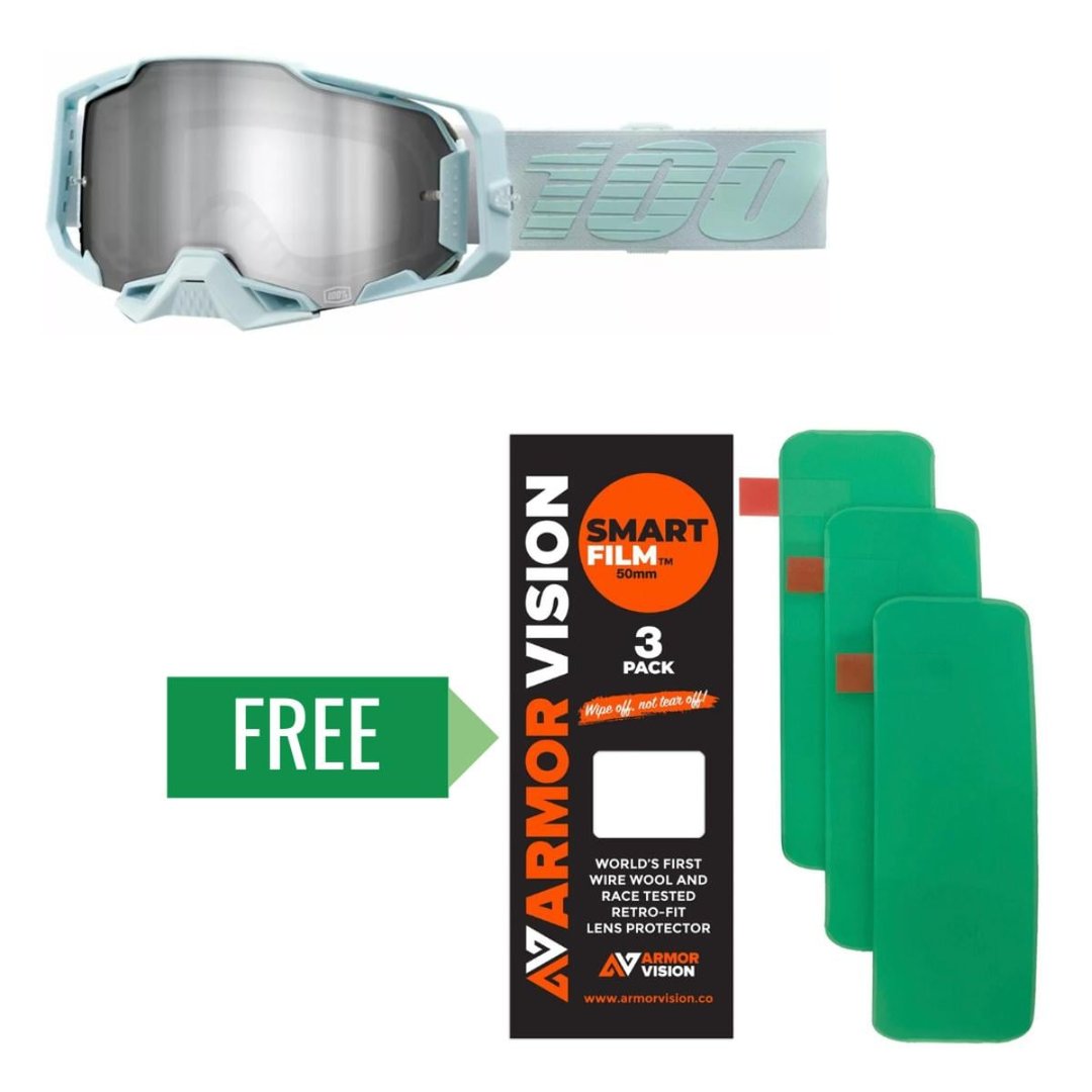 100% Goggle Armega Fargo, Incl. FREE Smart Film Lens Protector