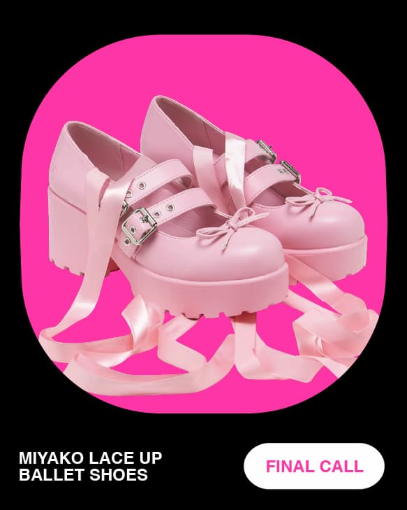 Miyako Lace Up Ballet Shoes - Pink