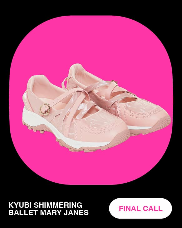 Kyubi Shimmering Ballet Mary Janes - Pink