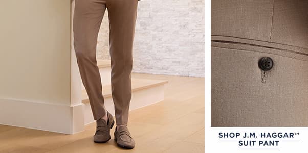 Man poses in J.M. Haggar pants