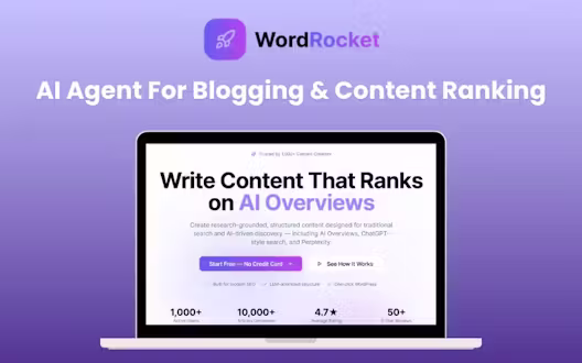 WordRocket – AI Agent For Blogging & Content Ranking (BYOK)