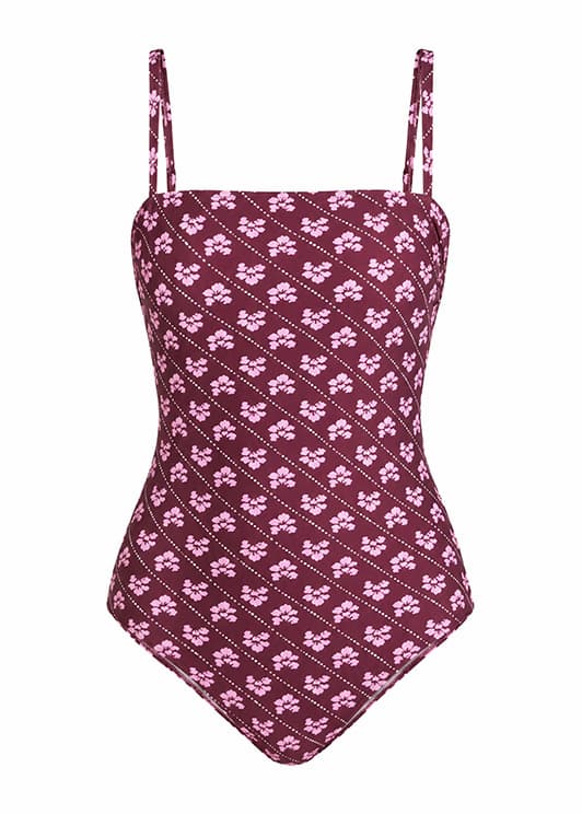 Batik Bloom DD Bandeau One Piece Swimsuit