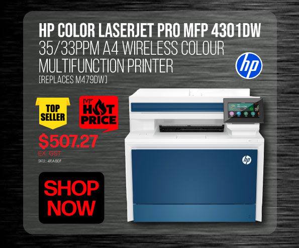 Shop Now HP Color LaserJet Pro MFP 4301dw A4 Colour Multifunction Printer - $507.27 Ex GST