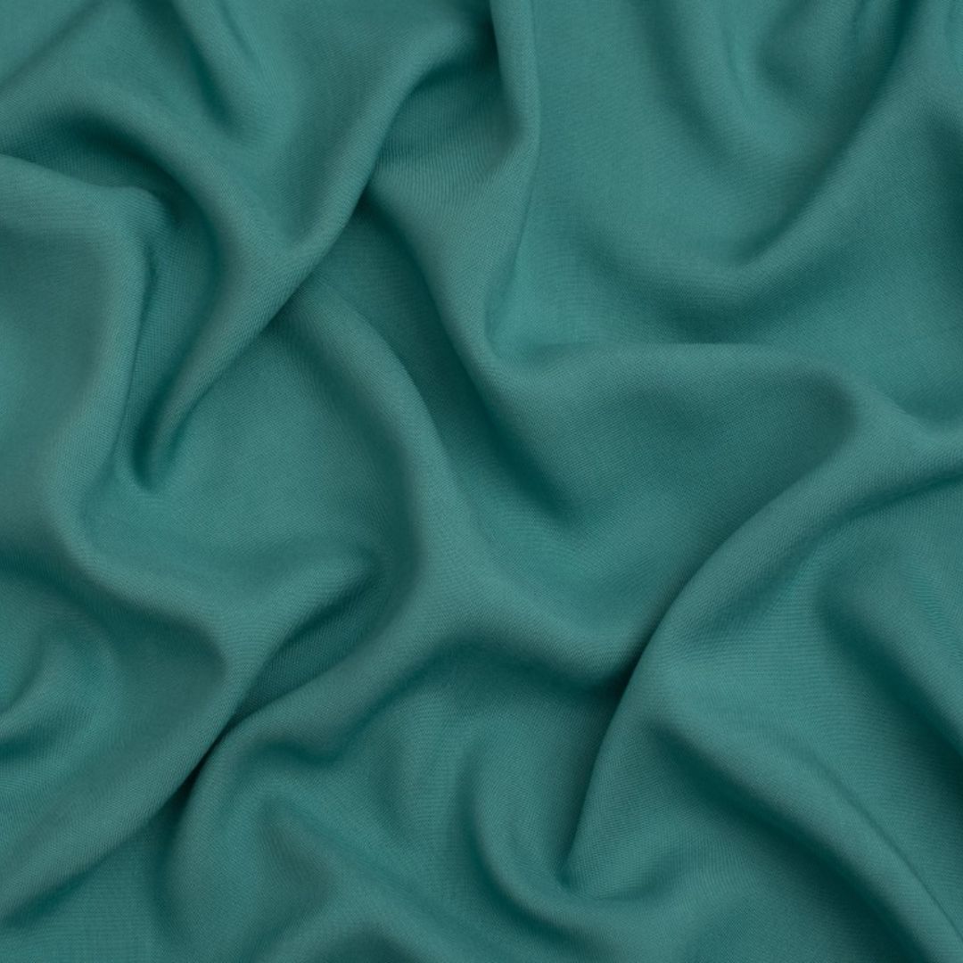 Minerva Core Range Viscose Challis Fabric Turquoise