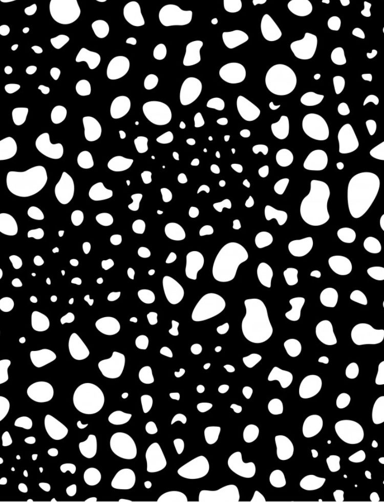 Minerva Exclusive Keechii B Style Precious Pebbles Modal Challis POD Fabric Black