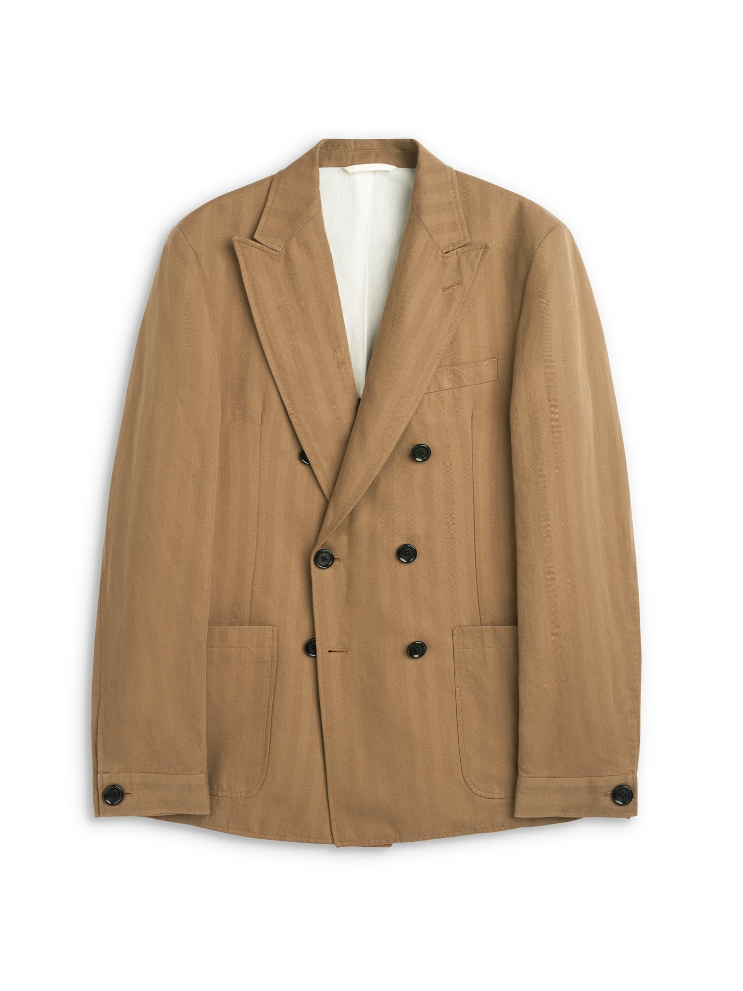 Image of Double Breasted Jacket Sadler Beige