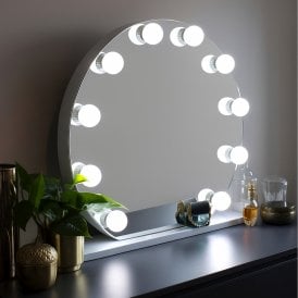 Audrey Round Hollywood Vanity Mirror with LED Lights