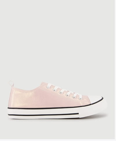 Shop Metallic Low Top Canvas Sneakers