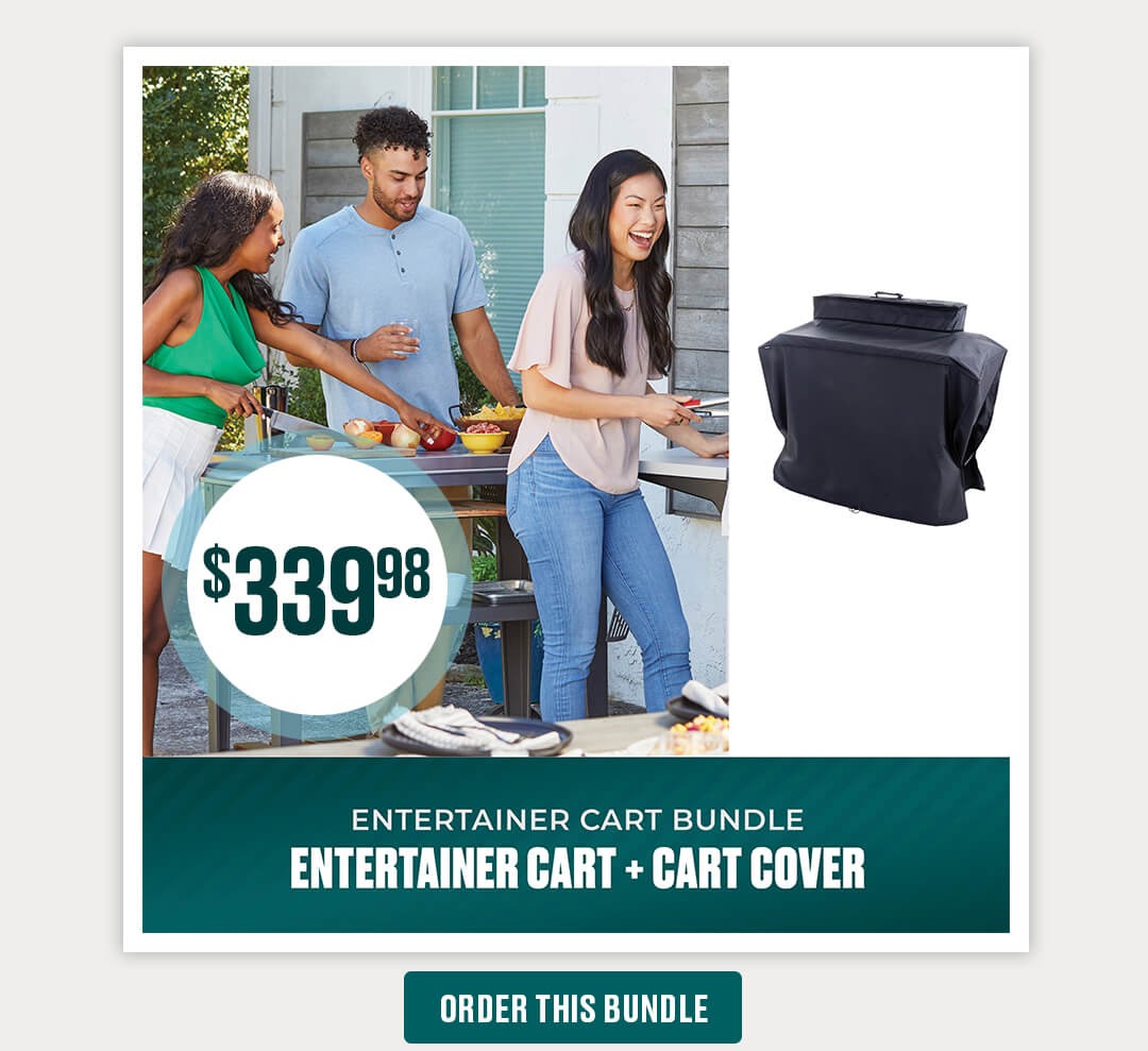 Entertainment Cart + Cover Bundle