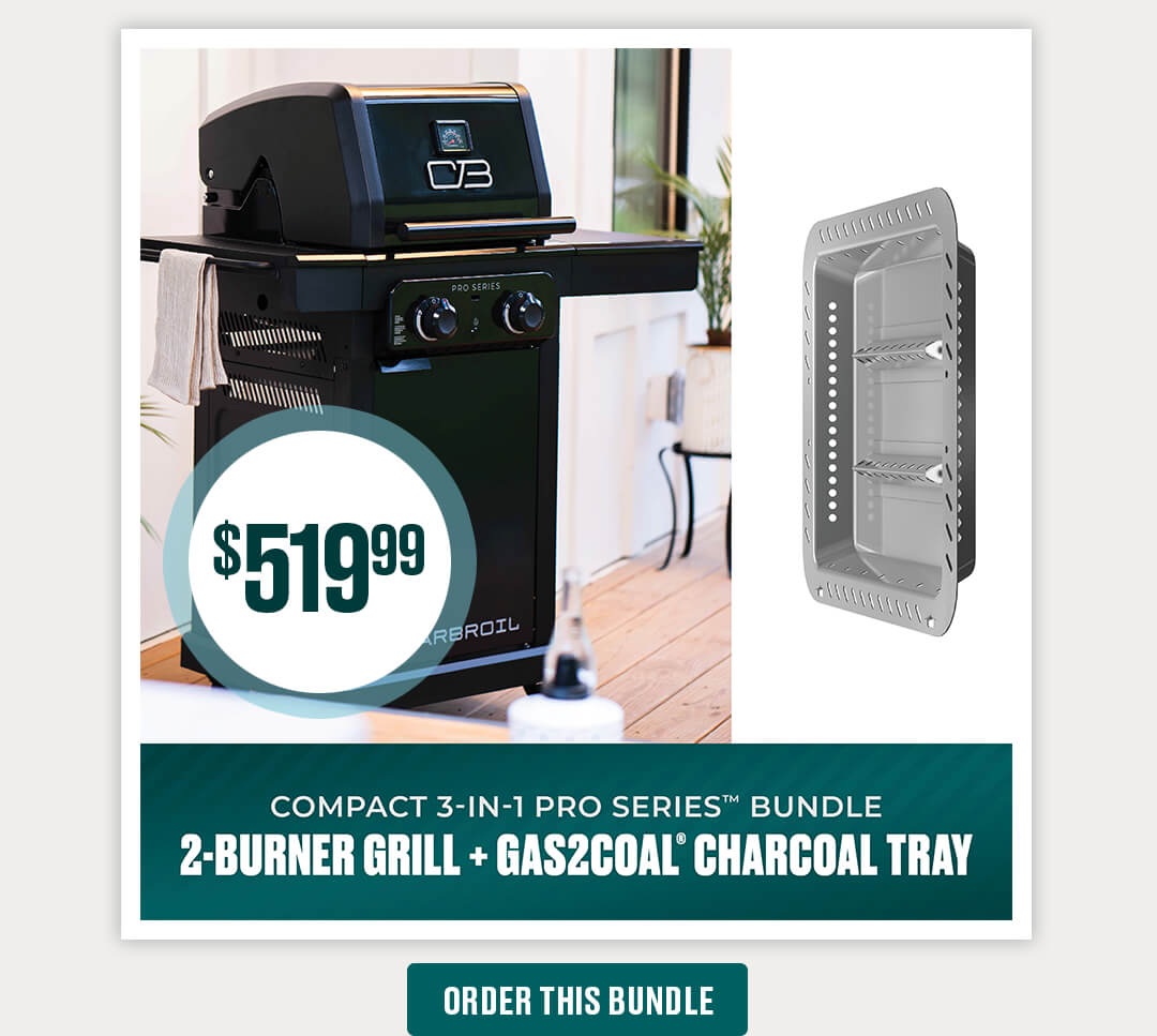 2-Burner Grill + Tray Bundle