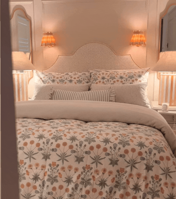 Sage & Mindful Cream Daisy Cotton Duvet Cover