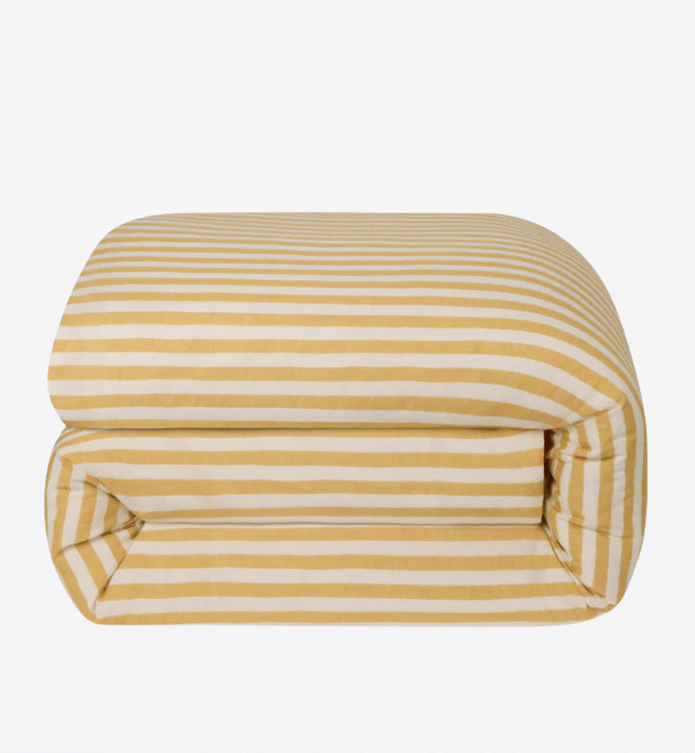 Honey Pembroke Stripe Linen Blend Duvet Cover