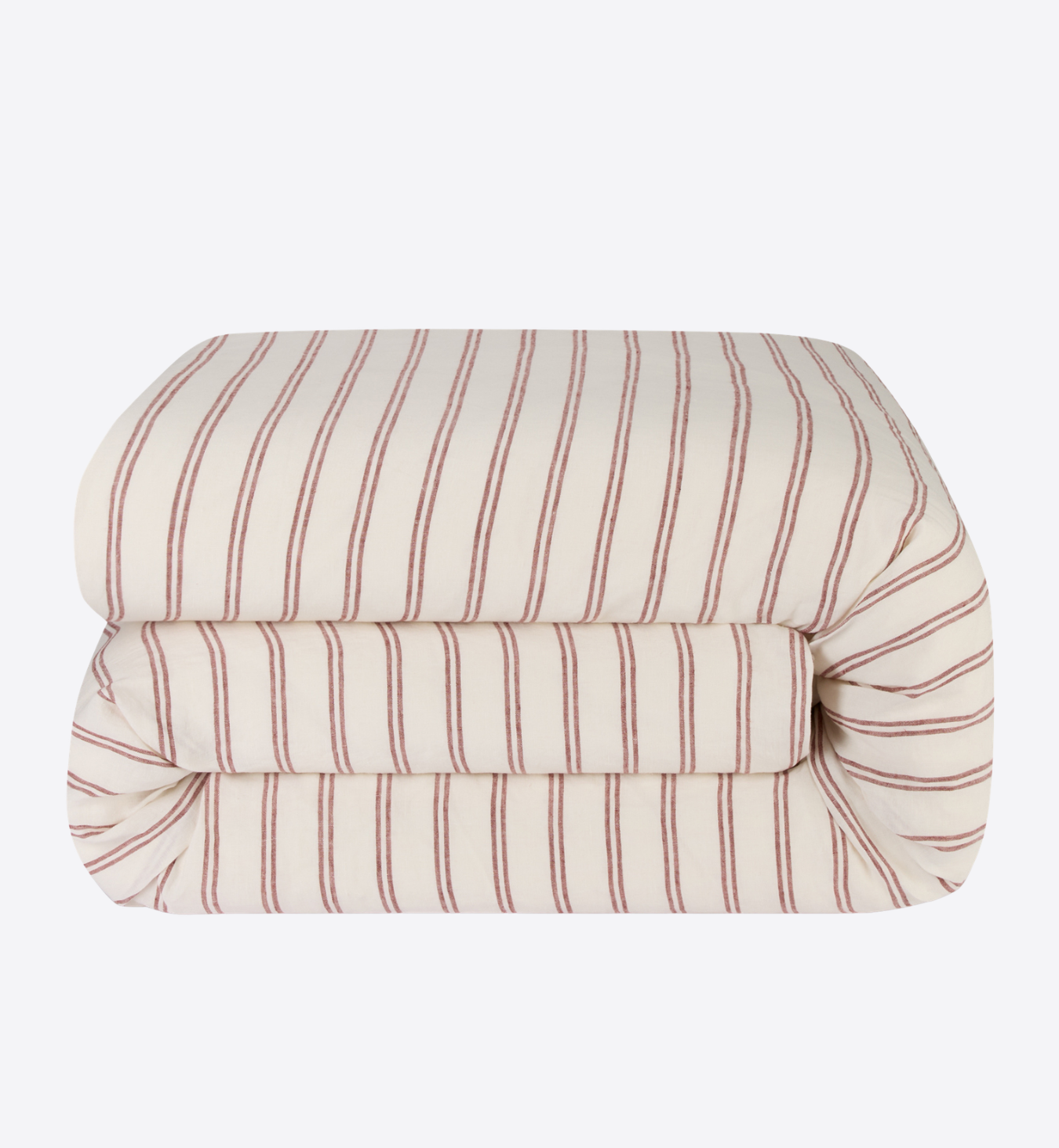 Rhubarb Kemptown Stripe Linen Blend Duvet Cover