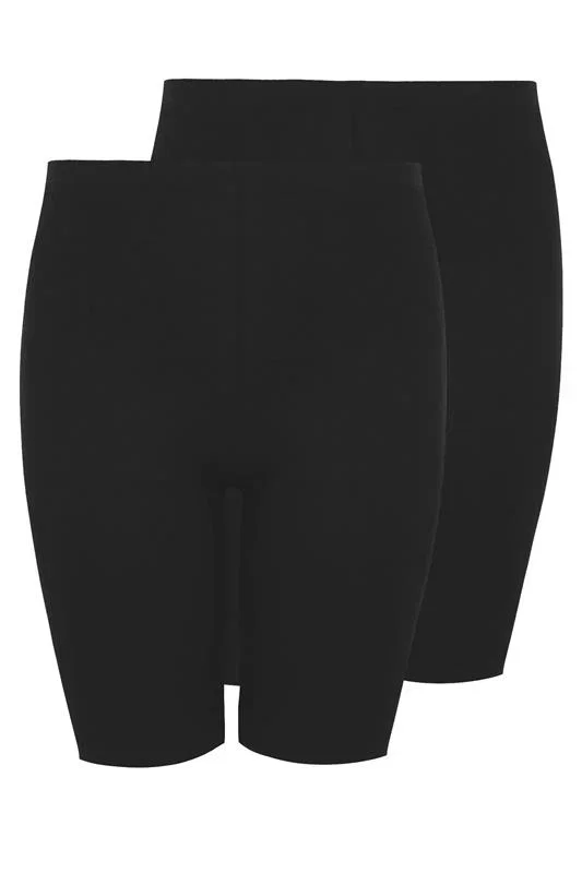 Image of YOURSET 2 PACK Curve Black Stretch Cycling Shorts