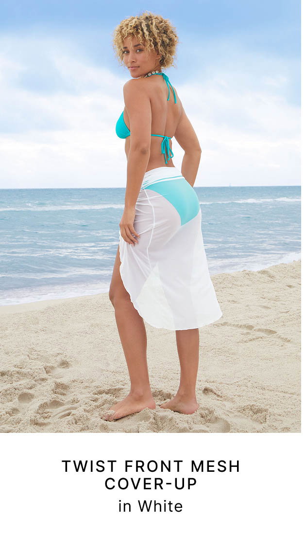 Twist Front Mesh Cover-Up