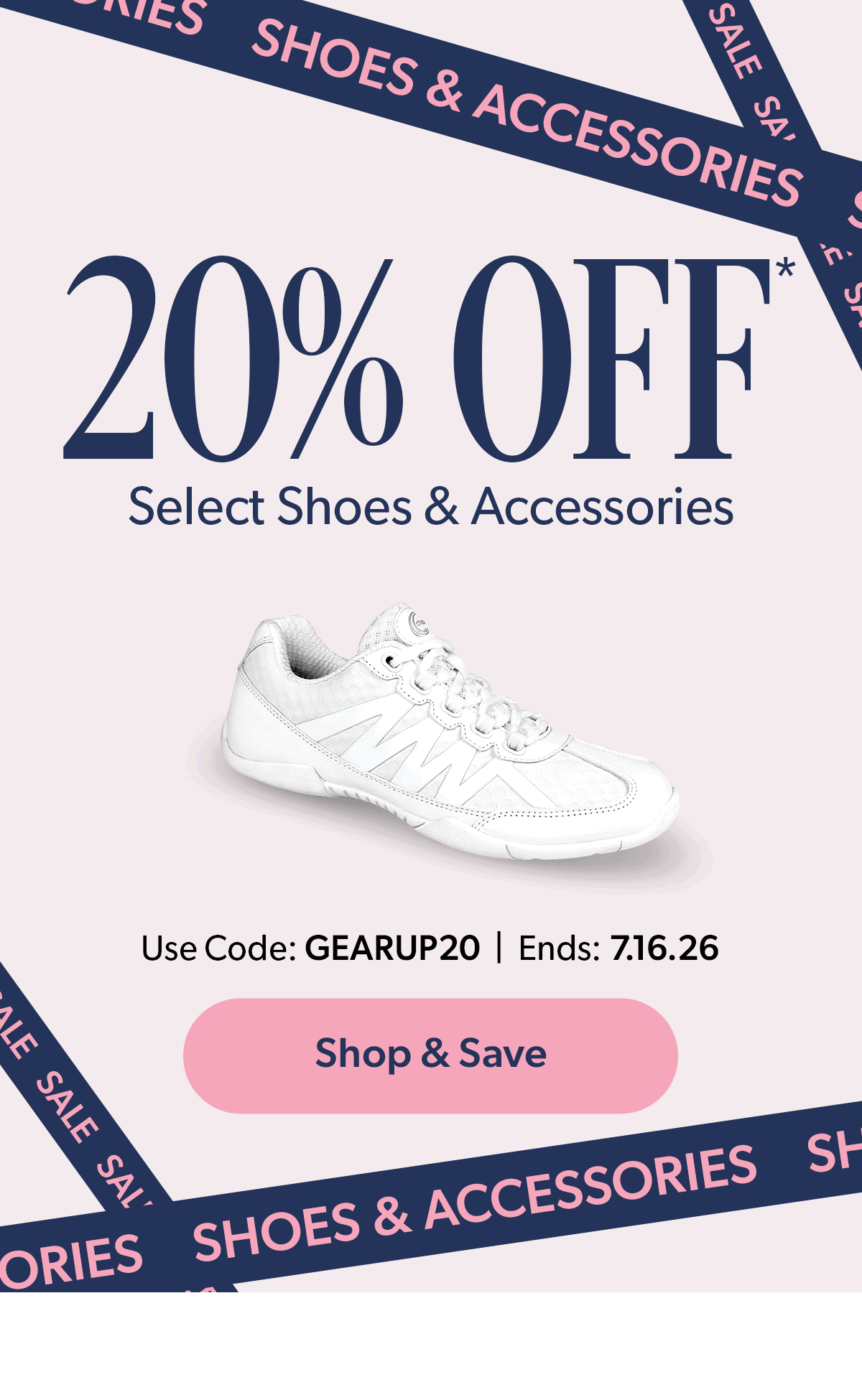 20% OFF Shoes and Accessories 