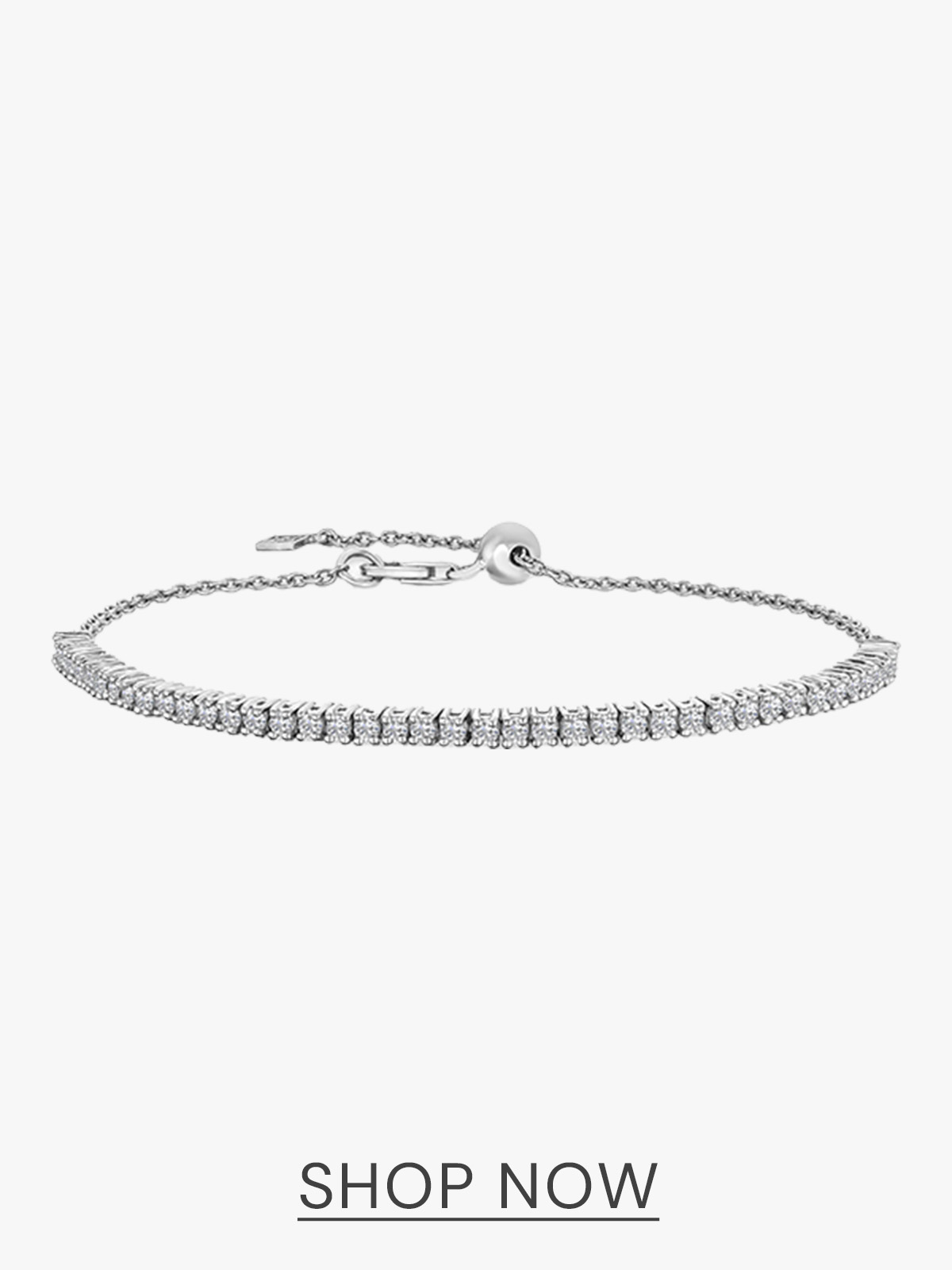 Adjustable Lab Diamond Tennis Bracelet 1.00ct in 925 Silver