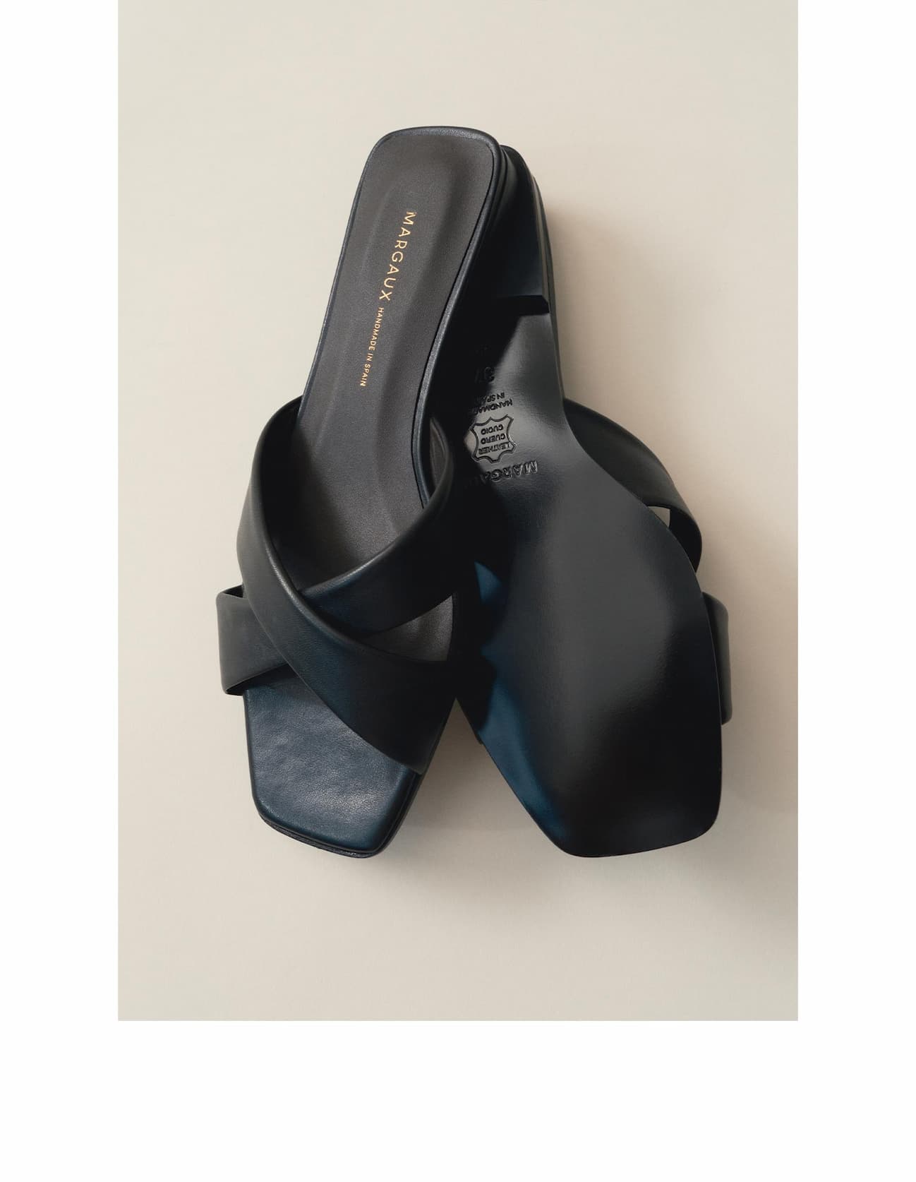 The Selene Flat Sandal in Black