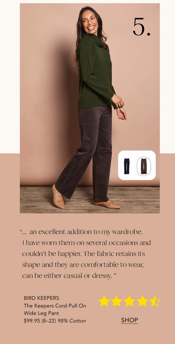 the keepers cord pull on wide leg pant darkcocoa