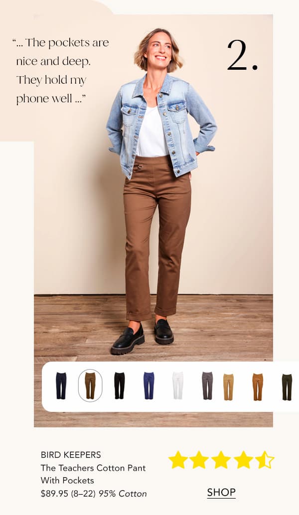 the teachers pant with pockets coffee