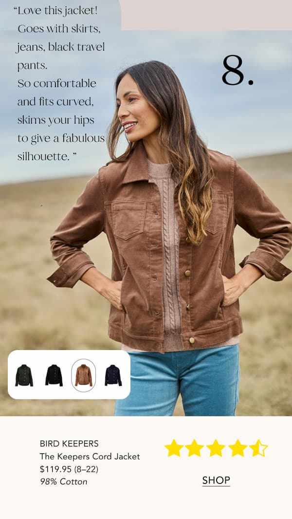 the keepers cord jacket mushroom