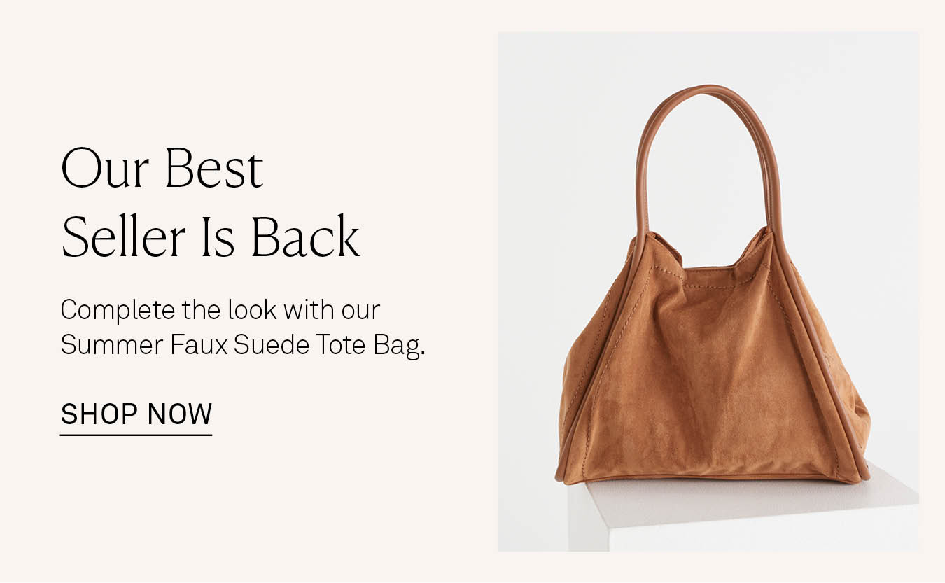 Faux Suede Summer Tote Bag