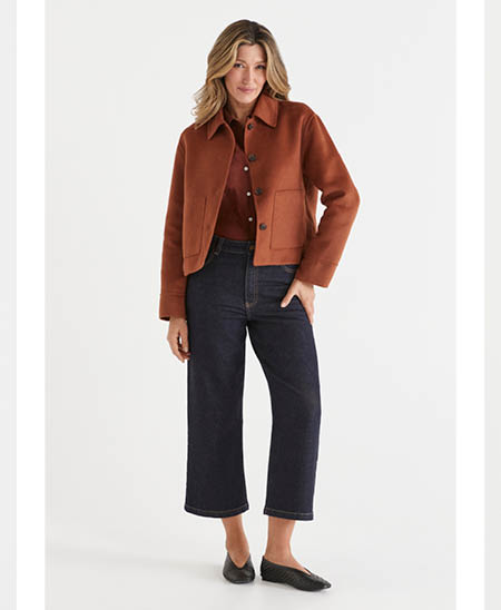 Pocket Detail Button Up Jacket