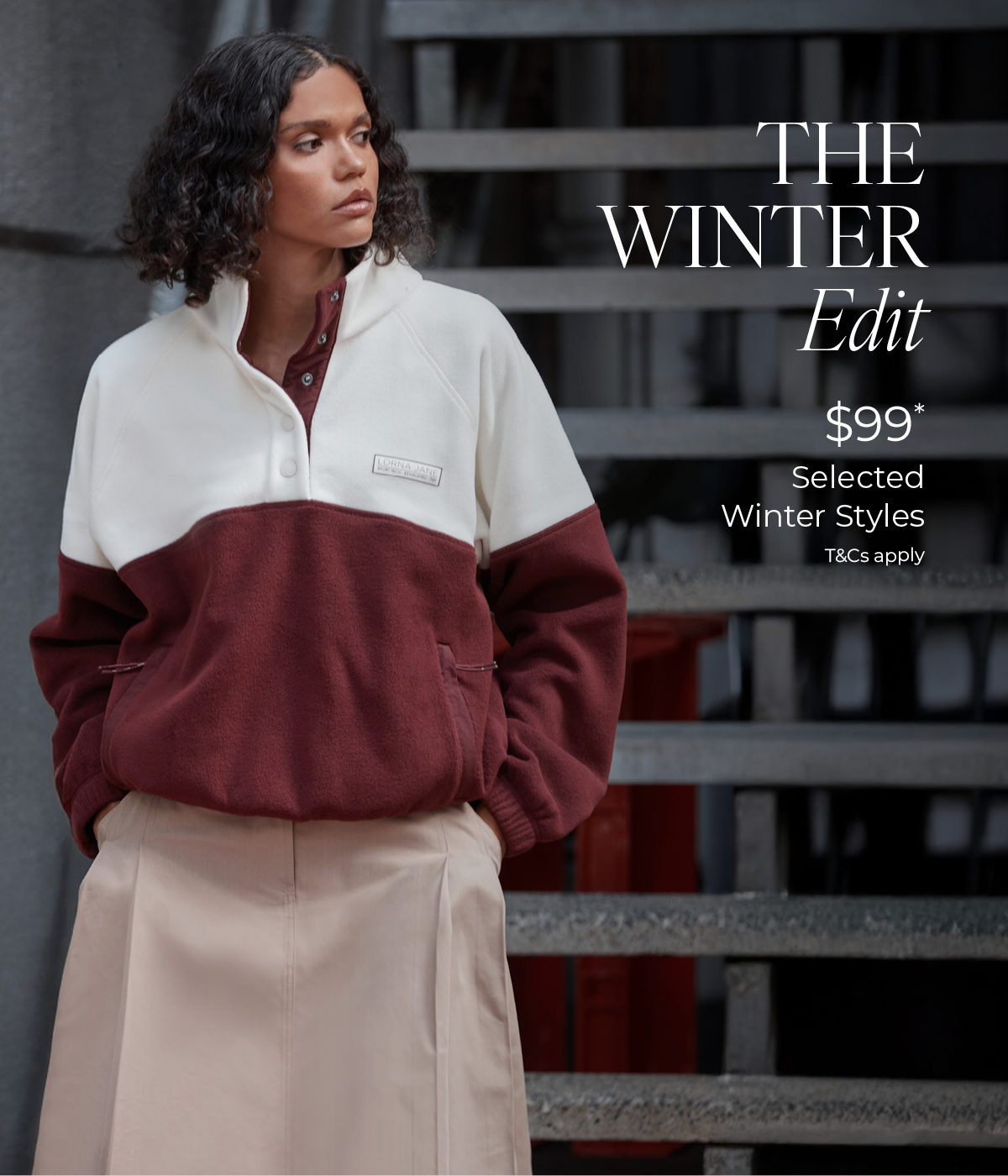 The Winter Edit: $99* Selected Winter Styles. Woman wearing Polar Fleece 