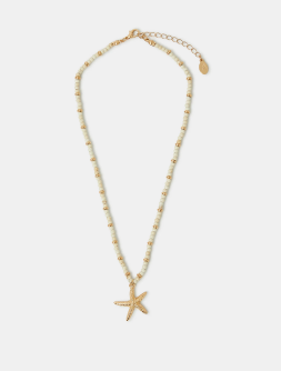Beaded Starfish Pendant Necklace