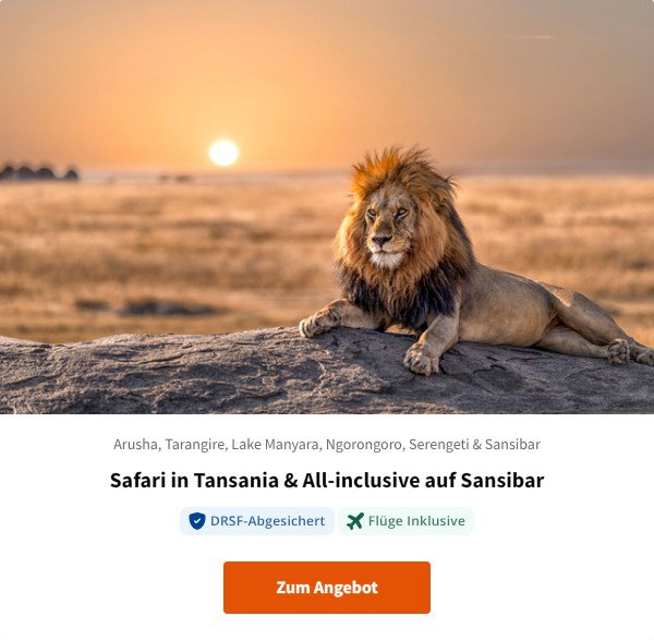 Safari in Tansania & All-inclusive auf Sansibar