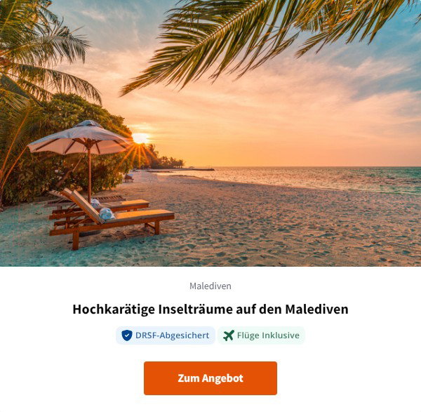 Hochkarätige Inselträume auf den Malediven