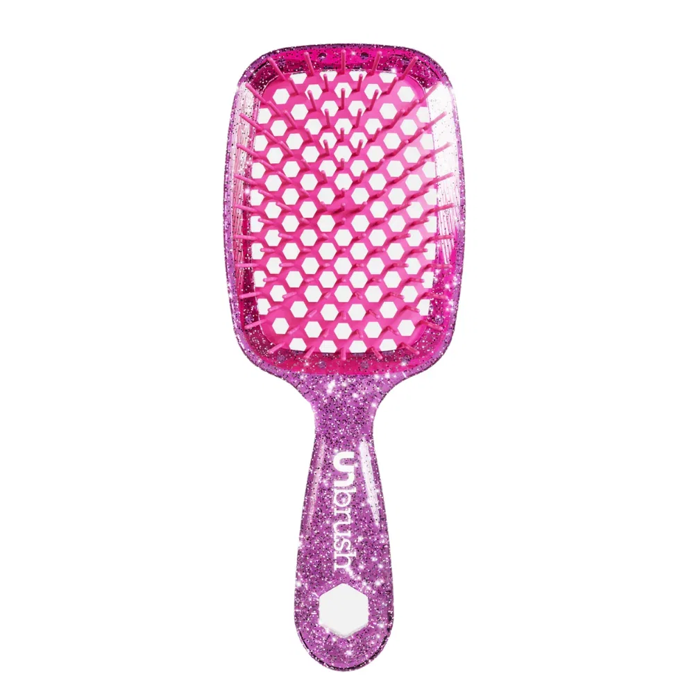 Image of UNbrush Detangling Hair Brush Glitter - Rose Quartz Pink