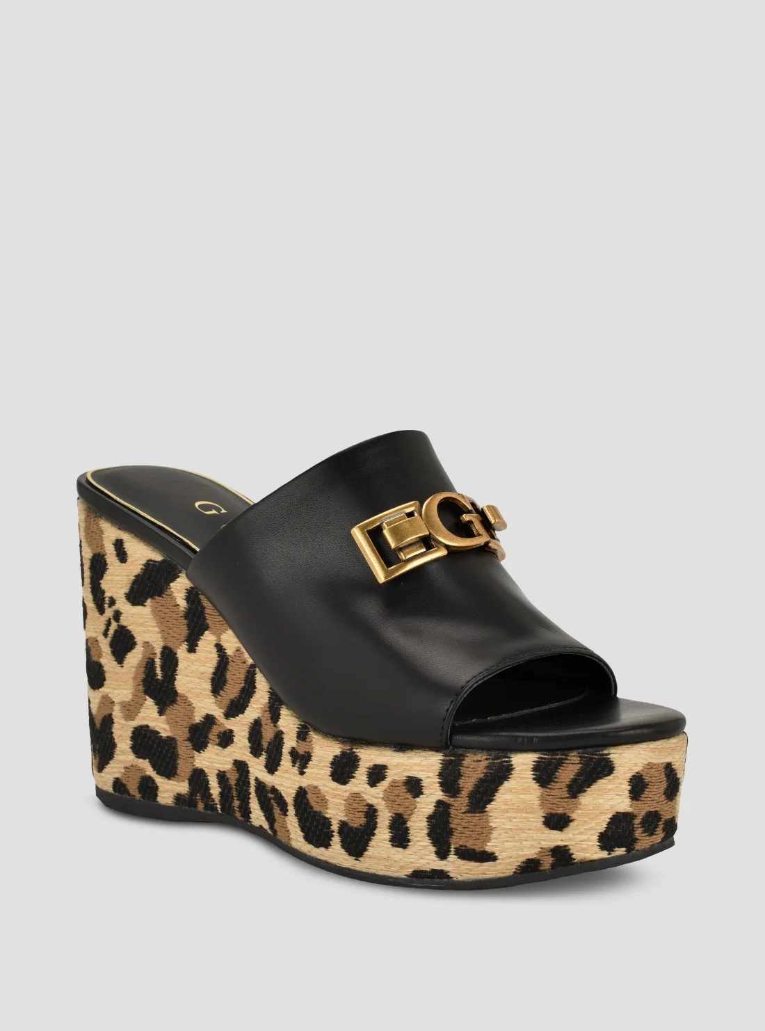 Image of Black Multi Evenza Platform Sandals