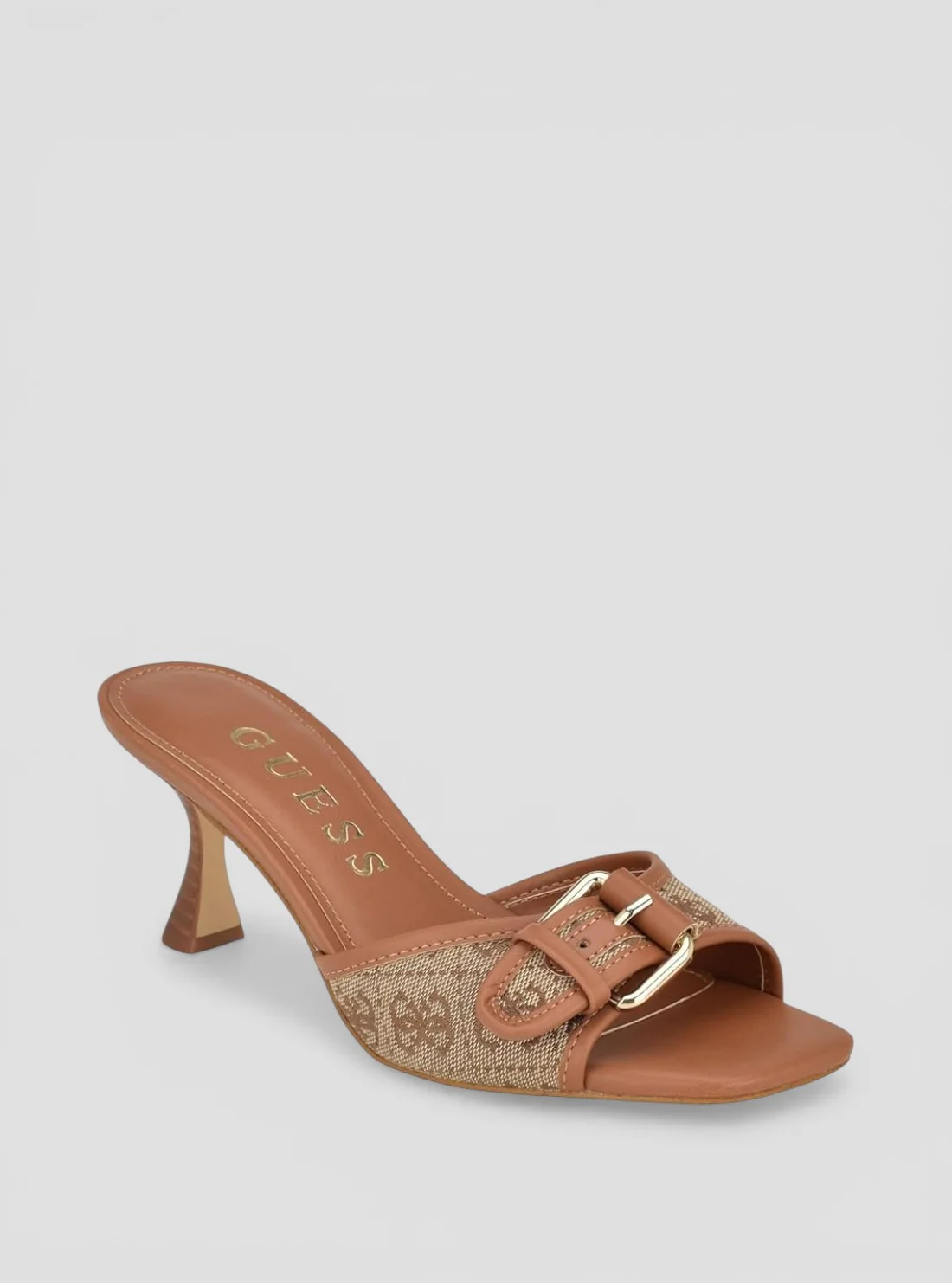 Image of Brown Logo Dista Kitten Heels