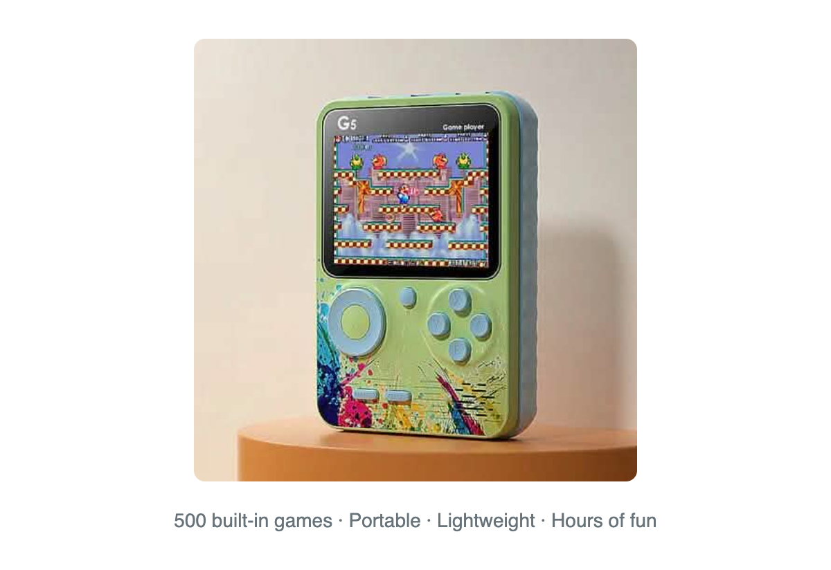 500 Games Mini Handheld Retro Console product image