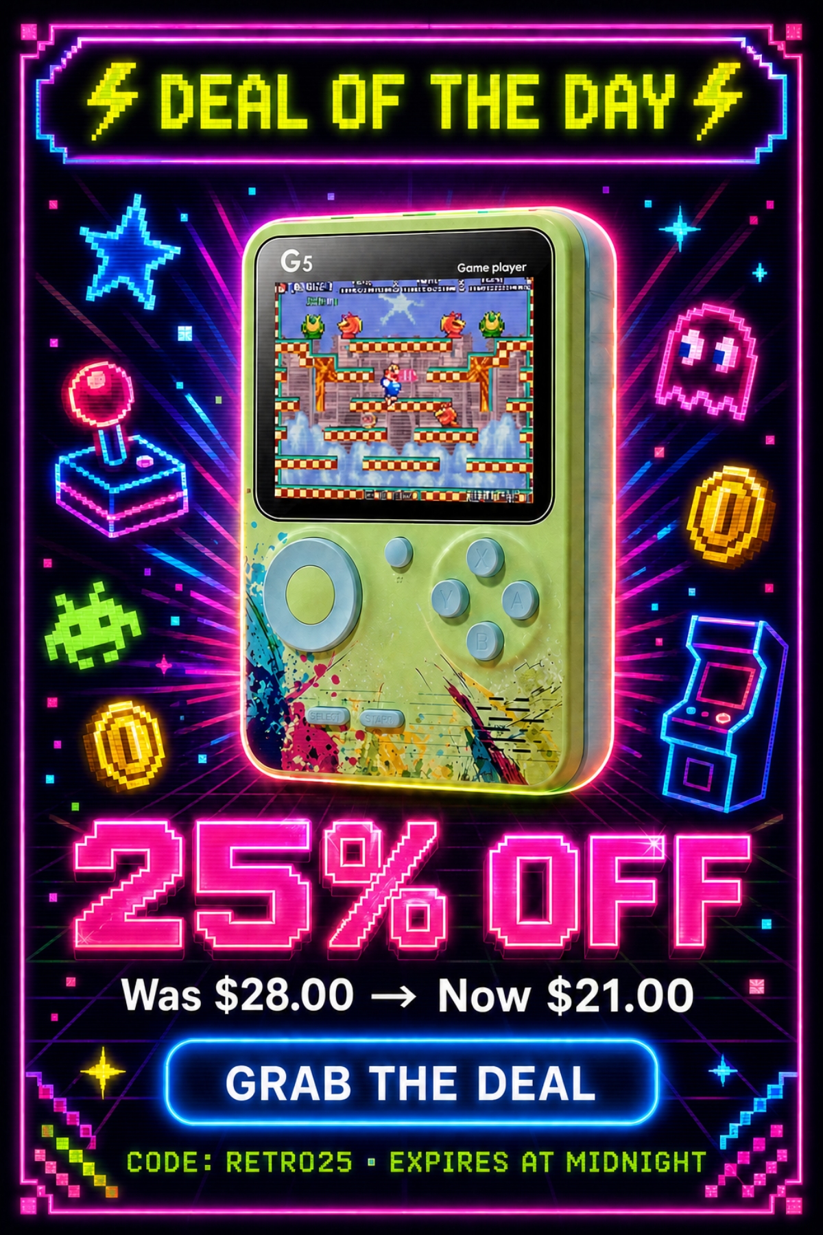Deal of the Day: 500 Games Mini Handheld Retro Console — 25% Off with code RETRO25