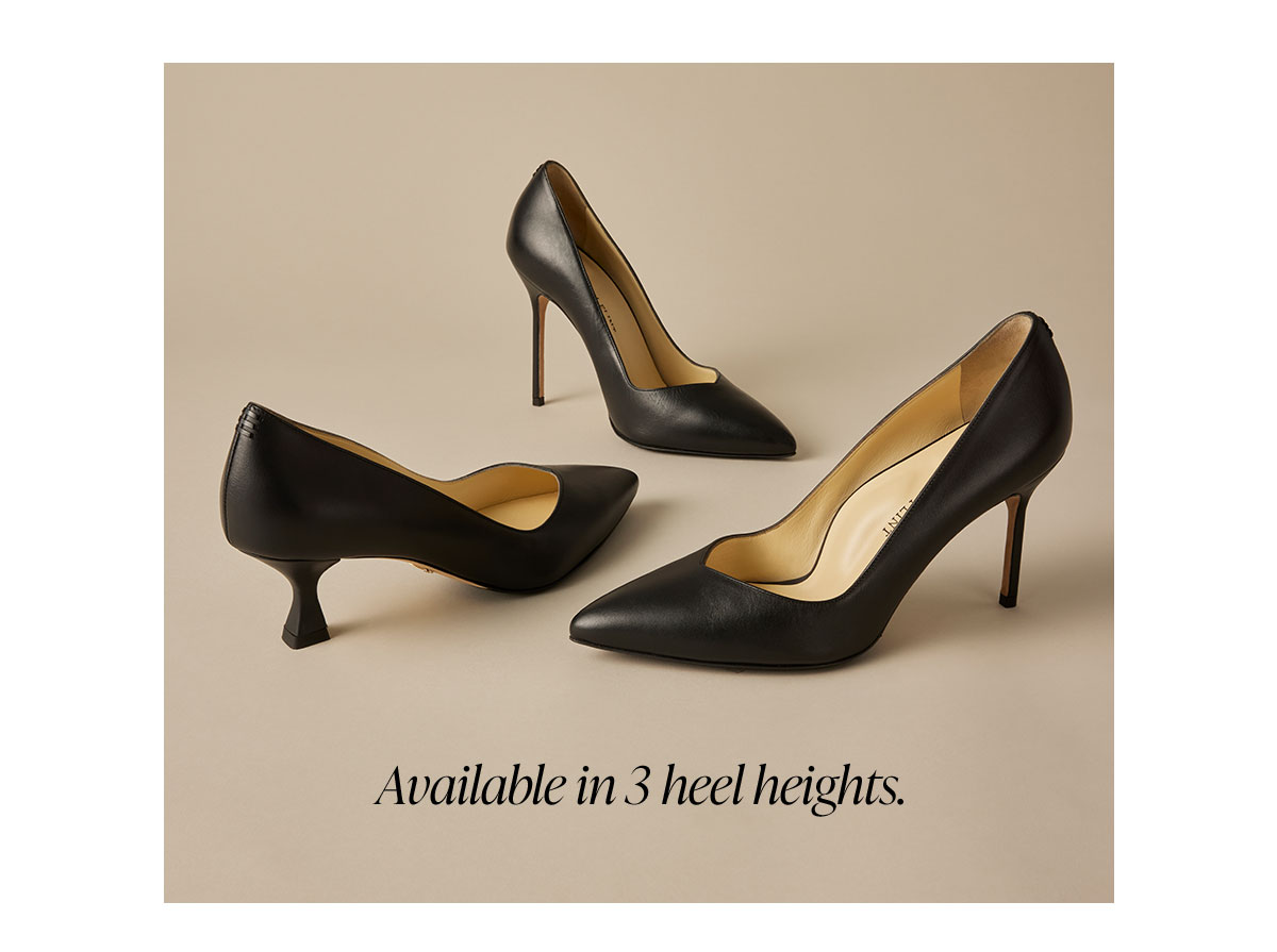 Available in 3 heel heights