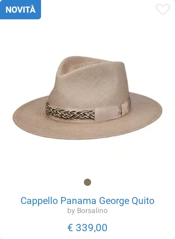 Cappello Panama George Quito by Borsalino