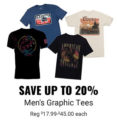 Save up to 20% Men's Graphic Tees