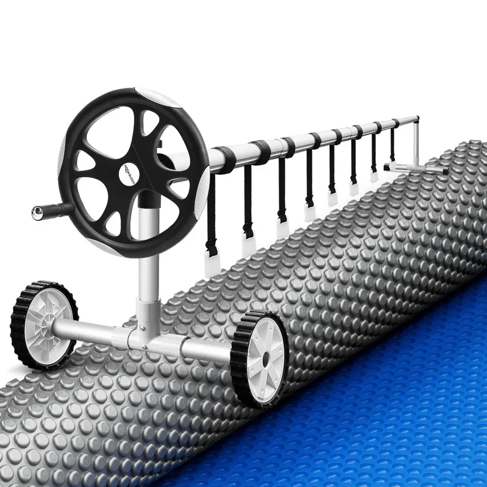 Pool Cover 600 Micron Solar Heat Blanket LDPE 8x4.2m with 5.55m Roller