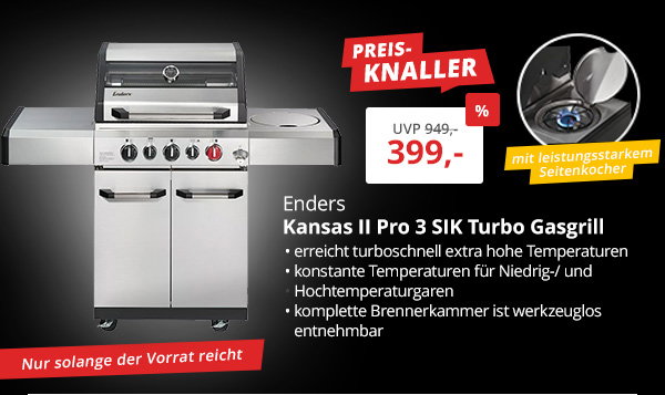 Enders Kansas II Pro 3 SIK Turbo Gasgrill