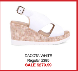 DACOTA WHITE Regular $395 SALE $279.99