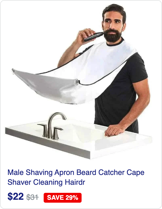 Male Shaving Apron Beard Catcher Cape Shaver Cleaning Hairdresser