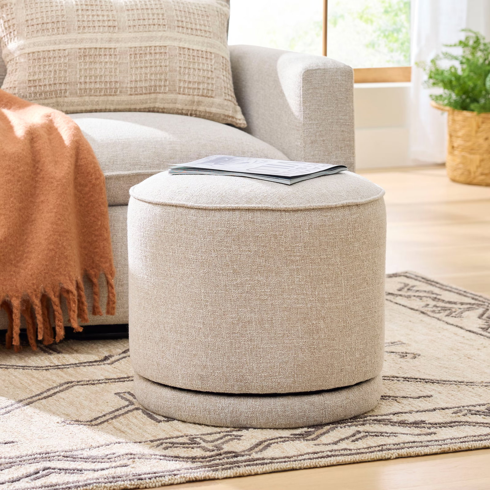 Modern Swivel Ottoman