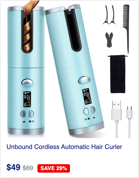 Unbound Cordless Automatic Hair Curler