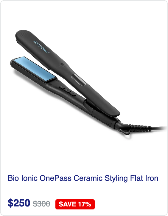 Bio Ionic OnePass Ceramic Styling Flat Iron